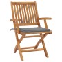 Garden chairs 2 units with gray teak wood cushions by vidaXL, Garden chairs - Ref: Foro24-3062407, Price: 254,85 €, Discount: %