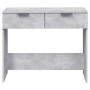 Concrete gray plywood console table 90x36x75 cm by vidaXL, Side tables - Ref: Foro24-811335, Price: 54,09 €, Discount: %