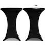 Elastic tablecloth for high table 4 units black Ø60 cm by vidaXL, Covers - Ref: Foro24-279071, Price: 46,29 €, Discount: %