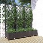 Planter with black PP trellis 120x40x121.5cm by vidaXL, Pots and planters - Ref: Foro24-318272, Price: 80,95 €, Discount: %