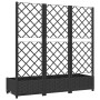 Planter with black PP trellis 120x40x121.5cm by vidaXL, Pots and planters - Ref: Foro24-318272, Price: 80,95 €, Discount: %