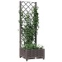 Jardinera con enrejado PP marrón 40x40x121,5 cm de vidaXL, Maceteros y jardineras - Ref: Foro24-318258, Precio: 38,53 €, Desc...