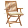 Garden chairs, 2 units, with cream cushions, teak wood. by vidaXL, Garden chairs - Ref: Foro24-3062408, Price: 253,99 €, Disc...