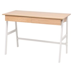 Desk 110x55x75 cm oak and white color by vidaXL, Desks - Ref: Foro24-245722, Price: 91,95 €, Discount: %