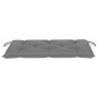 Solid teak wood garden bench with gray cushion 112 cm by vidaXL, garden benches - Ref: Foro24-3062665, Price: 143,13 €, Disco...