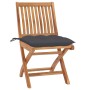 Garden chairs 2 units teak wood with anthracite gray cushions by vidaXL, Garden chairs - Ref: Foro24-3062448, Price: 185,49 €...