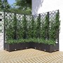 Planter with trellis PP black 120x120x121.5 cm by vidaXL, Pots and planters - Ref: Foro24-318276, Price: 135,60 €, Discount: %