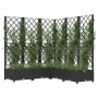 Planter with trellis PP black 120x120x121.5 cm by vidaXL, Pots and planters - Ref: Foro24-318276, Price: 135,60 €, Discount: %