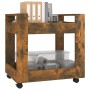 Smoked oak plywood desk cart 60x45x60 cm by vidaXL, Cars and islands - Ref: Foro24-816605, Price: 46,42 €, Discount: %