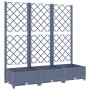 Planter with trellis PP dark gray 120x40x121.5 cm by vidaXL, Pots and planters - Ref: Foro24-318252, Price: 74,58 €, Discount: %