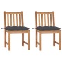 Garden chairs, 2 units, solid teak wood with cushions. by vidaXL, Garden chairs - Ref: Foro24-3062931, Price: 214,68 €, Disco...