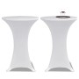 Elastic tablecloth for high table 4 units white Ø60 cm by vidaXL, Covers - Ref: Foro24-279068, Price: 47,21 €, Discount: %