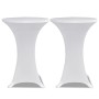 Elastic tablecloth for high table 4 units white Ø60 cm by vidaXL, Covers - Ref: Foro24-279068, Price: 47,21 €, Discount: %