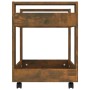 Smoked oak plywood desk cart 60x45x60 cm by vidaXL, Cars and islands - Ref: Foro24-816605, Price: 46,42 €, Discount: %