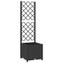 Planter with black PP trellis 40x40x136 cm by vidaXL, Pots and planters - Ref: Foro24-318269, Price: 50,99 €, Discount: %