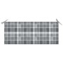 Teak wood garden bench with gray checkered cushion 120 cm by vidaXL, garden benches - Ref: Foro24-3062690, Price: 247,99 €, D...