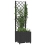 Planter with black PP trellis 40x40x136 cm by vidaXL, Pots and planters - Ref: Foro24-318269, Price: 50,99 €, Discount: %