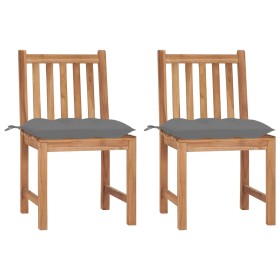 Garden chairs 2 pcs solid teak wood with cushions by vidaXL, Garden chairs - Ref: Foro24-3062932, Price: 212,99 €, Discount: %