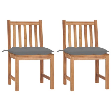 Garden chairs 2 pcs solid teak wood with cushions by vidaXL, Garden chairs - Ref: Foro24-3062932, Price: 212,99 €, Discount: %