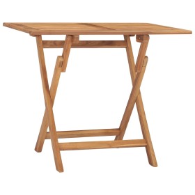 Folding teak wood dining table for garden 90x60x75 cm by vidaXL, Garden tables - Ref: Foro24-315445, Price: 141,53 €, Discoun...