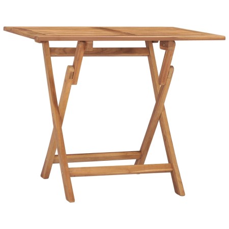 Folding teak wood dining table for garden 90x60x75 cm by vidaXL, Garden tables - Ref: Foro24-315445, Price: 139,67 €, Discoun...