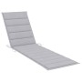 Teak solid wood sun lounger with gray cushion by vidaXL, Loungers - Ref: Foro24-3063007, Price: 299,55 €, Discount: %