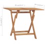 Folding teak wood dining table for garden 90x60x75 cm by vidaXL, Garden tables - Ref: Foro24-315445, Price: 139,67 €, Discoun...