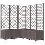 Planter with brown PP trellis 120x120x136 cm by vidaXL, Pots and planters - Ref: Foro24-318267, Price: 159,24 €, Discount: %