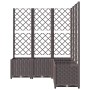 Planter with brown PP trellis 120x120x136 cm by vidaXL, Pots and planters - Ref: Foro24-318267, Price: 159,24 €, Discount: %