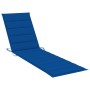 Lounger with solid teak wood table and cushion by vidaXL, Loungers - Ref: Foro24-3063031, Price: 310,30 €, Discount: %