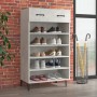 Mueble zapatero madera contrachapada gris hormigón 60x35x105 cm de vidaXL, Zapateros y organizadores de calzado - Ref: Foro24...