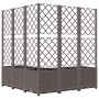 Planter with brown PP trellis 120x120x136 cm by vidaXL, Pots and planters - Ref: Foro24-318267, Price: 159,24 €, Discount: %