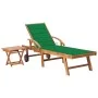 Liegestuhl mit Tisch und Kissen aus massivem Teakholz. von vidaXL, Liegen - Ref: Foro24-3063026, Preis: 313,14 €, Rabatt: %