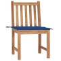 Garden chairs 2 units solid teak wood with cushions by vidaXL, Garden chairs - Ref: Foro24-3062926, Price: 216,67 €, Discount: %