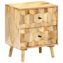 Mesita de noche de madera maciza de mango 40x30x50 cm de vidaXL, Mesitas de noche - Ref: Foro24-247722, Precio: 146,76 €, Des...