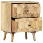 Mesita de noche de madera maciza de mango 40x30x50 cm de vidaXL, Mesitas de noche - Ref: Foro24-247722, Precio: 146,76 €, Des...