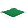 Silla mecedora de madera maciza de teca con cojín verde de vidaXL, Sillas de jardín - Ref: Foro24-3062762, Precio: 151,33 €, ...