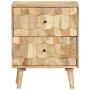 Mesita de noche de madera maciza de mango 40x30x50 cm de vidaXL, Mesitas de noche - Ref: Foro24-247722, Precio: 146,76 €, Des...