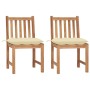 Garden chairs, 2 units, solid teak wood with cushions. by vidaXL, Garden chairs - Ref: Foro24-3062933, Price: 217,10 €, Disco...