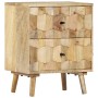 Mesita de noche de madera maciza de mango 40x30x50 cm de vidaXL, Mesitas de noche - Ref: Foro24-247722, Precio: 146,76 €, Des...