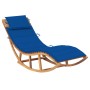 Teak solid wood rocking lounger with cushion by vidaXL, Loungers - Ref: Foro24-3063343, Price: 273,04 €, Discount: %