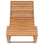 Tumbona mecedora con cojín madera maciza de teca de vidaXL, Tumbonas - Ref: Foro24-3063343, Precio: 273,04 €, Descuento: %