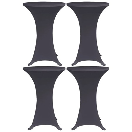 Elastic table cover 4 units 70 cm anthracite gray by vidaXL, Covers - Ref: Foro24-279085, Price: 42,79 €, Discount: %