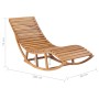 Teak solid wood rocking lounger with cushion by vidaXL, Loungers - Ref: Foro24-3063343, Price: 273,04 €, Discount: %