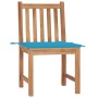 Garden chairs 2 units solid teak wood with cushions by vidaXL, Garden chairs - Ref: Foro24-3062920, Price: 205,64 €, Discount: %