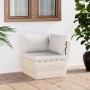 Ecksofa aus Gartenpaletten mit imprägnierten Tannenkissen von vidaXL, Modulare Sofas für den Außenbereich - Ref: Foro24-30633...