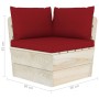 2-seater garden pallet sofa with fir wood cushions by vidaXL, Garden sets - Ref: Foro24-3063393, Price: 168,83 €, Discount: %