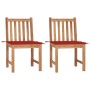 Garden chairs 2 units solid teak wood with cushions by vidaXL, Garden chairs - Ref: Foro24-3062922, Price: 233,74 €, Discount: %