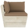 3-seater garden pallet sofa with fir wood cushions by vidaXL, Garden sets - Ref: Foro24-3063404, Price: 292,22 €, Discount: %