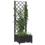 Planter with black PP trellis 40x40x121.5 cm by vidaXL, Pots and planters - Ref: Foro24-318268, Price: 39,40 €, Discount: %